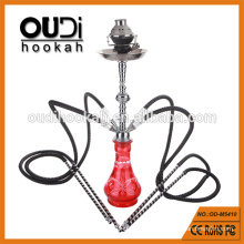 Wholesale glass shisha bottle metal stem 4 hose hookahs sale